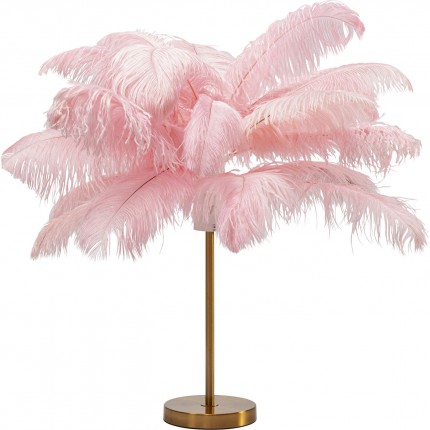 Table lamp feathers pink Kare Design