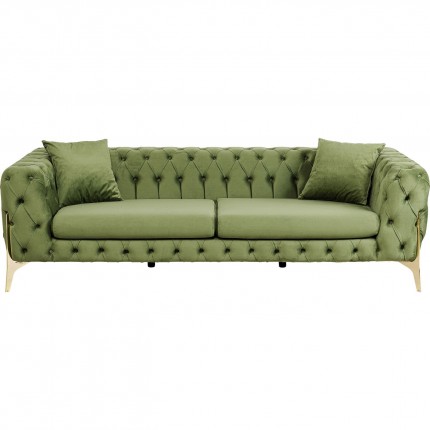 Sofa Bellissima 3-Seater velvet Green Kare Design