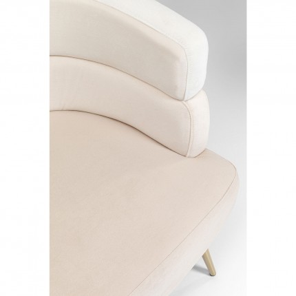 Sofa Sandwich 2-Zits fluweel creme Kare Design