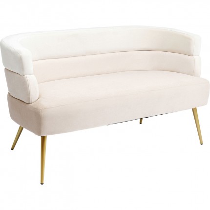 Sofa Sandwich 2-Zits fluweel creme Kare Design