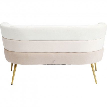 Sofa Sandwich 2-Zits fluweel creme Kare Design