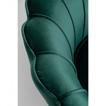 Fauteuil Water Lily Groen fluweel Goud Kare Design