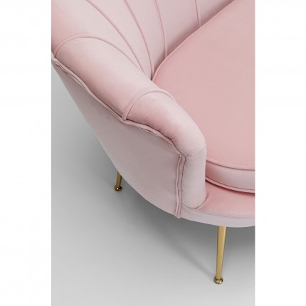 Sofa Water Lily 2-Zits fluweel roze en goud Kare Design