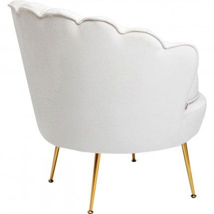 Fauteuil Water Lily beige fluweel Goud Kare Design