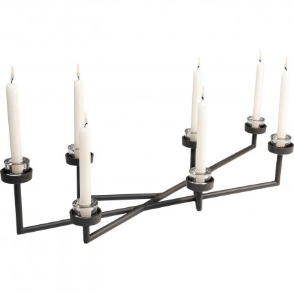 Candle Holder Many Arms black Kare Design