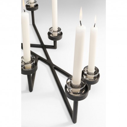 Candle Holder Many Arms black Kare Design