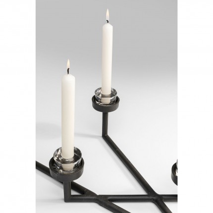 Candle Holder Many Arms black Kare Design