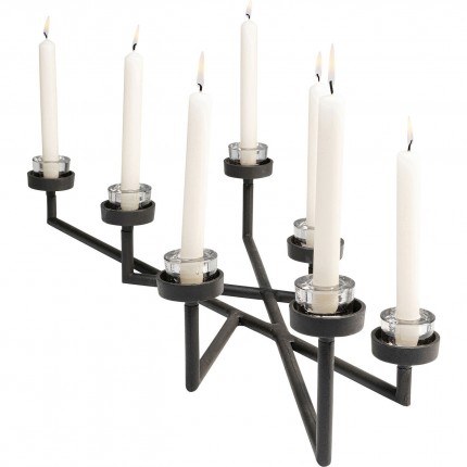 Candle Holder Many Arms black Kare Design