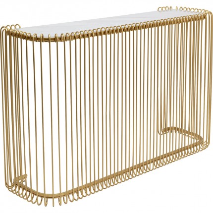 Console Wire goud 142x43cm Kare Design