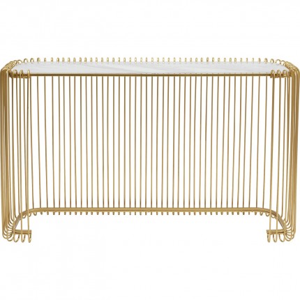 Console Wire goud 142x43cm Kare Design