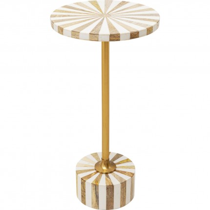 Bijzettafel Domero Cirque Ø25cm Goud Wit Kare Design