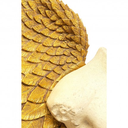 Wall Decoration Man Bust Gold Wings 208x136cm Kare Design