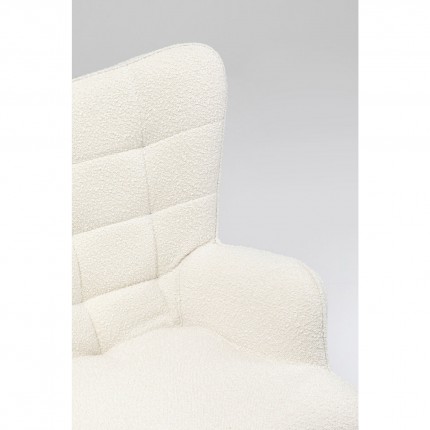 Draaifauteuil Oscar Boucle creme Kare Design