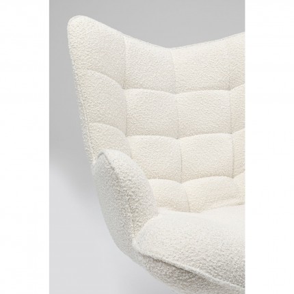 Draaifauteuil Oscar Boucle creme Kare Design