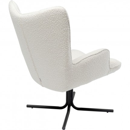 Draaifauteuil Oscar Boucle creme Kare Design