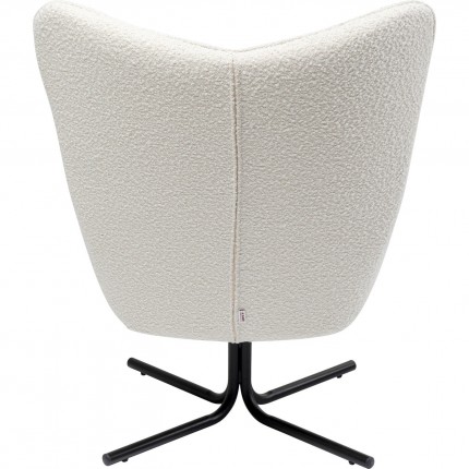 Draaifauteuil Oscar Boucle creme Kare Design