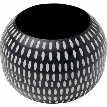 Vase Brodo black and white 12cm Kare Design