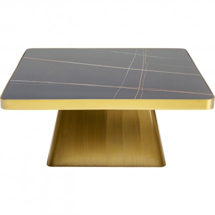 Salontafel Miler goud zwart 80x80cm Kare Design