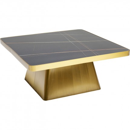 Coffee Table Miler gold black 80x80cm Kare Design