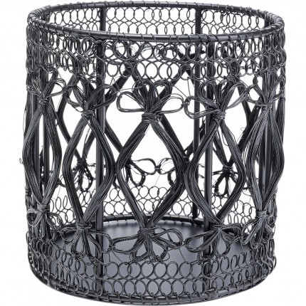 Tealight Holder Hayat black 15cm Kare Design