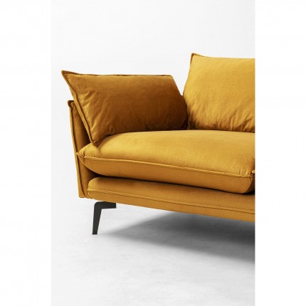 Corner Sofa Monza right velvet ocher Kare Design