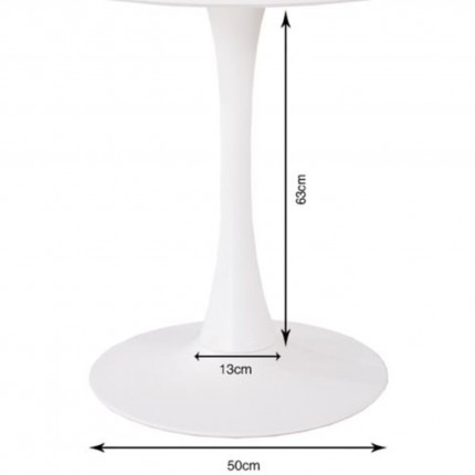 Eettafel Schickeria Ø80cm eik en wit Kare Design