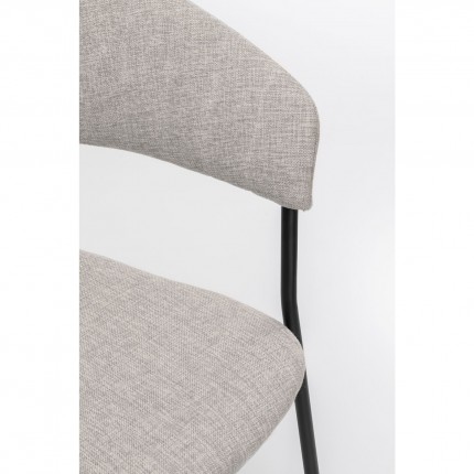 Chair with armrests Belle grey Kare Design