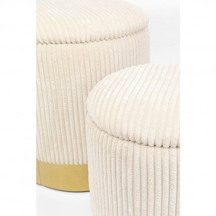 Borst Kruk Plush creme (2/Set) Kare Design