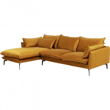 Corner Sofa Monza left velvet ocher Kare Design