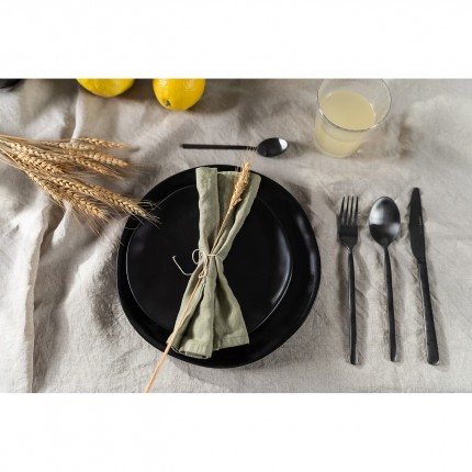 Plate Organic Black Ø26cm (4/Set) Kare Design