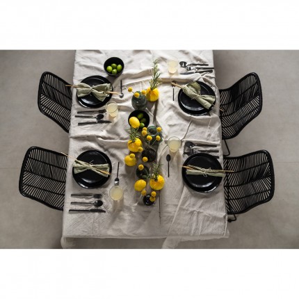 Plate Organic Black Ø20cm (4/Set) Kare Design