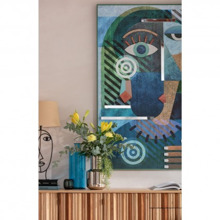 Framed Picture Geometric Bust Blue 100x150cm Kare Design