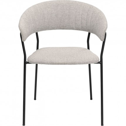 Chair with armrests Belle grey Kare Design