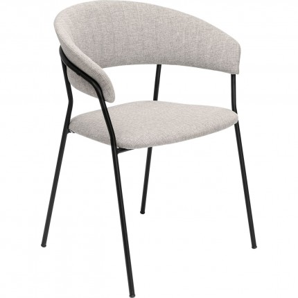 Chair with armrests Belle grey Kare Design