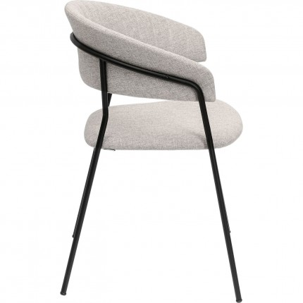 Chair with armrests Belle grey Kare Design