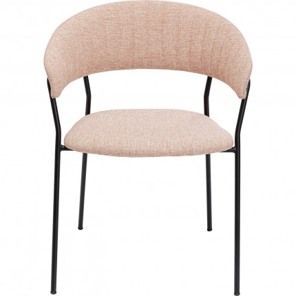 Chair with armrests Belle pink Kare Design