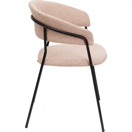 Chair with armrests Belle pink Kare Design