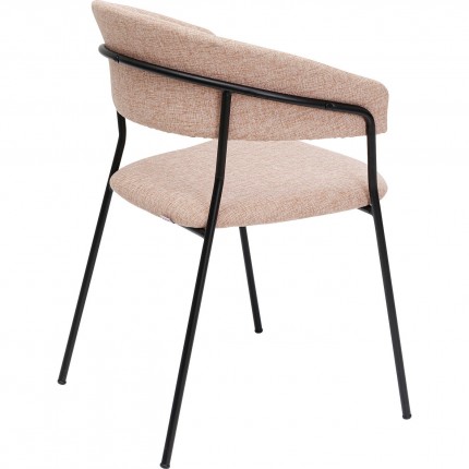 Chair with armrests Belle pink Kare Design