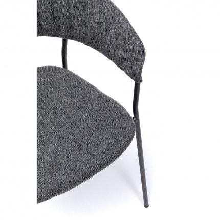 Chair with armrests Belle anthracite Kare Design