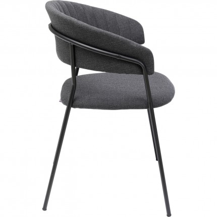 Chair with armrests Belle anthracite Kare Design