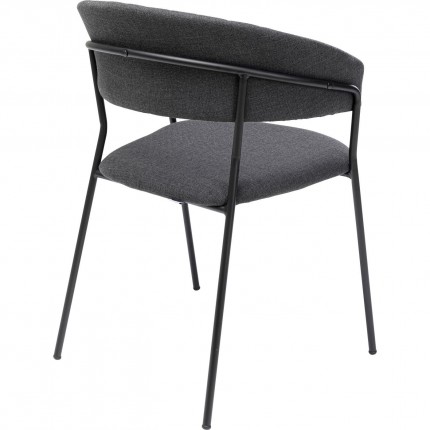 Chair with armrests Belle anthracite Kare Design