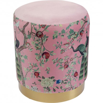 Stool Cherry Peacock Rose Brass Kare Design