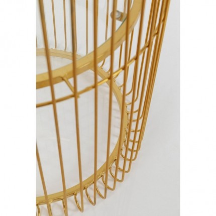 Side table Wire brass 70cm Kare Design