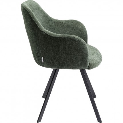 Chair with armrests Lady Loco Coco green Kare Design