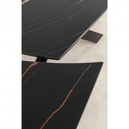 Uitschuifbare eettafel Twist 180x90cm zwart Kare Design