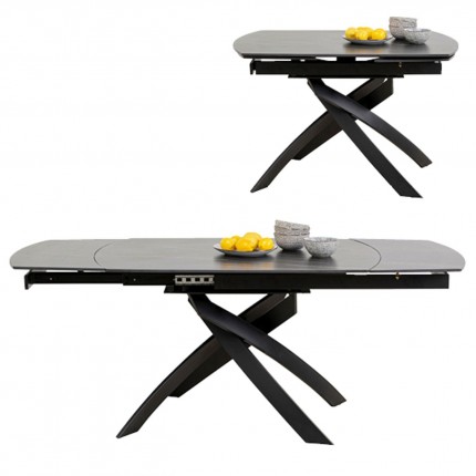 Extension Table Twist 180x90cm black Kare Design