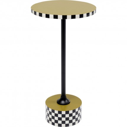 Bijzettafel Domero Checkers groen Ø25cm Kare Design