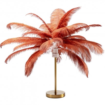 Table Lamp feathers red Kare Design