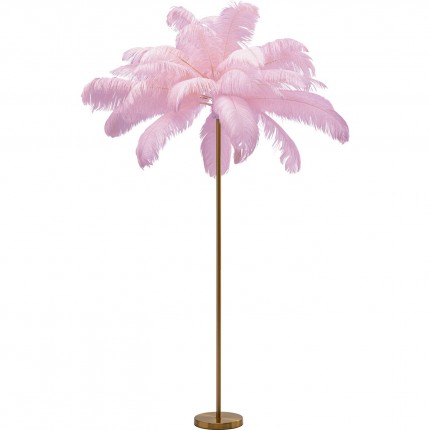 Vloerlamp Veer 165cm roze Kare Design