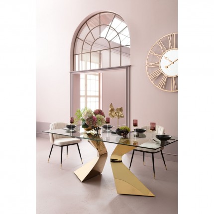 Eettafel Gloria 200x100cm goud Kare Design